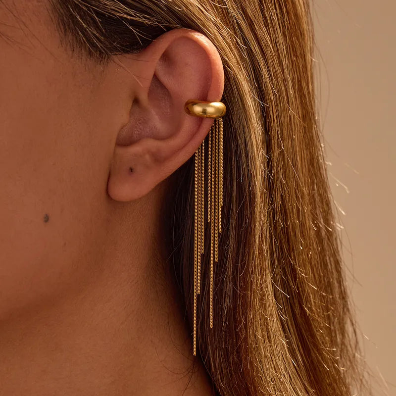 Golden Waterfall earcuff