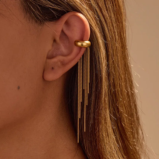 Golden Waterfall earcuff